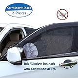 Big Ant Car Window Sun Shade Windshield Shade Front Window Sunshade-Adjustable Universal Fit Mesh Side Window Sunshade-Sun Glare and UV Rays Protector for Baby Child and Pet 2PCS(Perforation Design)
