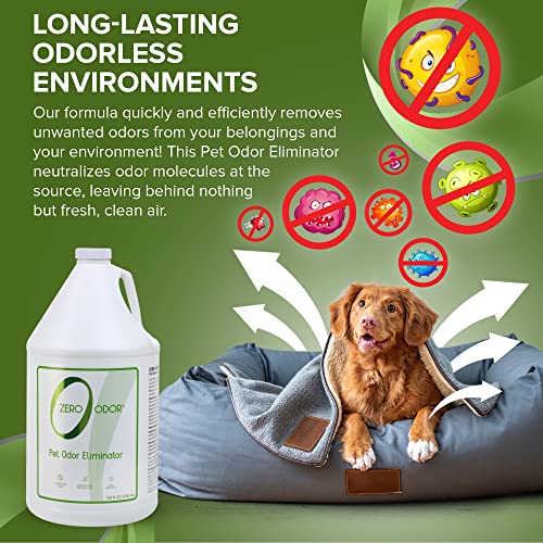 Zero Odor Pet Odor Eliminator - Air Cleaner, Purifier & Deodorizer - More Than An Air Freshener - Actually Eliminates Odors At A Molecular Level - Refill (128 Ounces) #TOP6