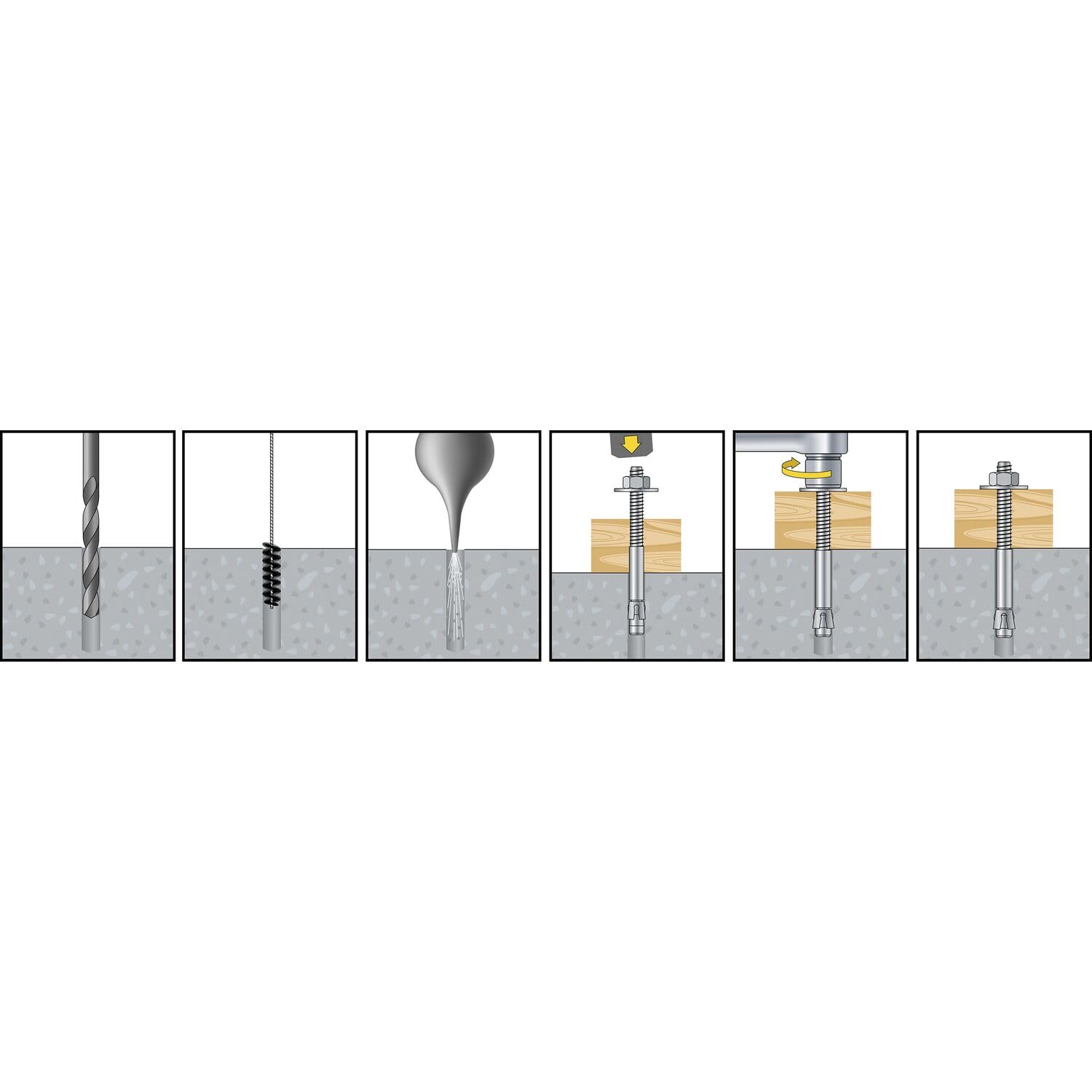 Celo Schwerlastanker BA plus M12 x 260mm - Betonanker für Schwerlastbefestigungen mit großer Beilagscheibe - Bolzenanker ETA-Option 7, Stahl verzinkt - 20 Stück