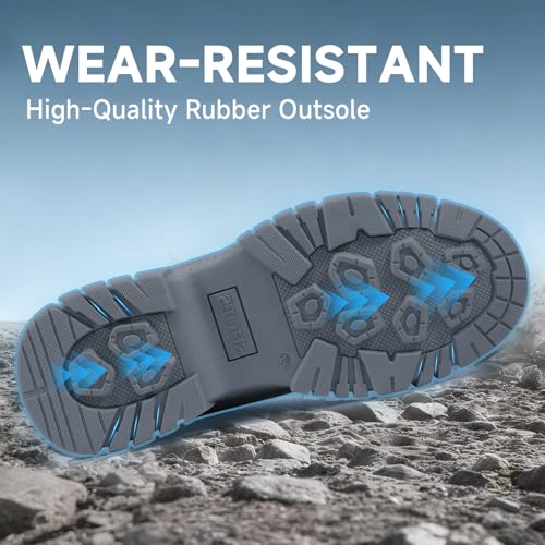 Image of Steel Toe Work Boots for Men - High Top Puncture Resistant Safety Boots - Industrial Boot for Worker - Comfortable Work Boot for Construction