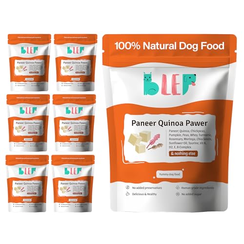 Image of BLEP Fresh Dog Food (Wet) Human Grade, Grain Free|Paneer, Quinoa & Mixed Veggies|Omega 3, 6, Vitamin A, D, E, B|Zero Preservatives & Sugar|Easily Digestible|for All Dog Breeds|2.1kg (7 Pack of 300g)