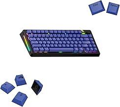 Gaming - GPBT Basics (PBT Keycaps), Mana Blue, No Fade Dye-Sublimated, for Custom Mechanical Keyboards, Fits 100%, 75% 65% 60%, Fits ANSI & ISO, Supports Windows & macOS - English (US)