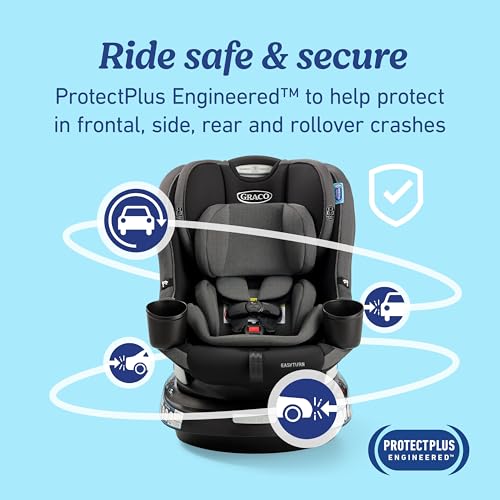graco easyturn 360 2-in-1 convertible car seat 360 degree rotating infant to toddler rotating car seat 2 modes forward and rear facing slim design solae