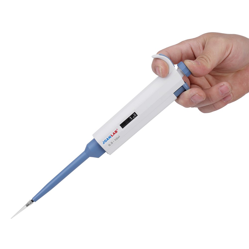 Pipette Mikroliter, 0.5~10ul Einkanalpipette für Transport Gemessener Flüssigkeitsvolumina während der Analyse und des Experimentierens