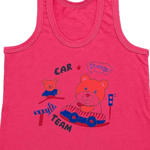 Image of Kidbea 100% Organic Soft Cotton Muslin Sleeveless Jhabla for Baby Boys | Regular Fit Vest for Infant Summerwear Set I GOTS Certified