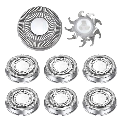 Zuroki Cabezales de Afeitadora de Repuesto 6 piezas, Cabezales de Afeitadora Eléctrica para Hombres Compatibles con Series 1000, 2000, 3000, 5000 Trimmer Shaver Accesorios, No Originales