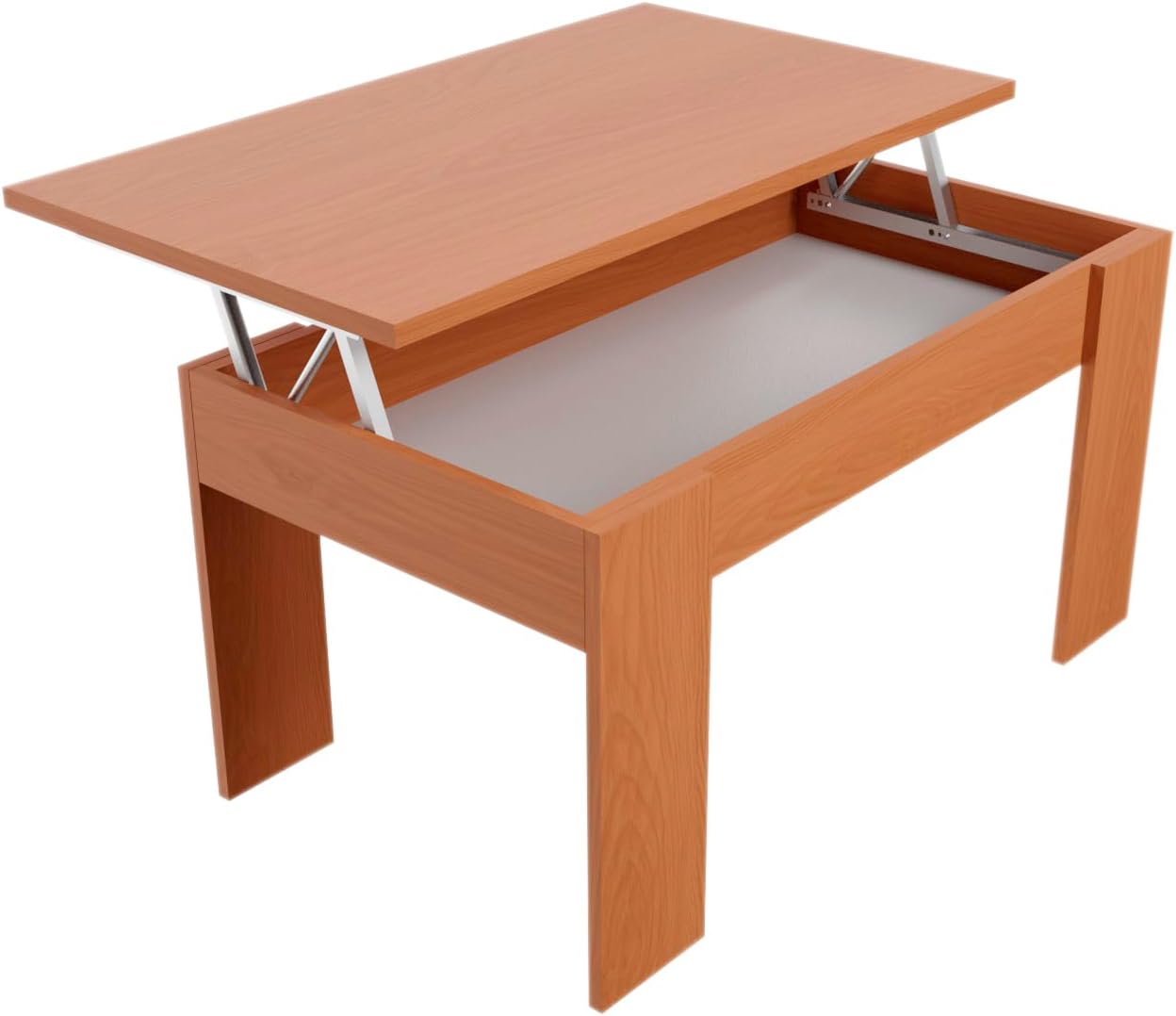 DUÉRMETE ONLINE Dreaming Height Adjustable Coffee Table, Living Room or Dining Room Table, Walnut, 90 x 50 x 46/57 cm, Wood, 90 x 50 x 46/57 cm