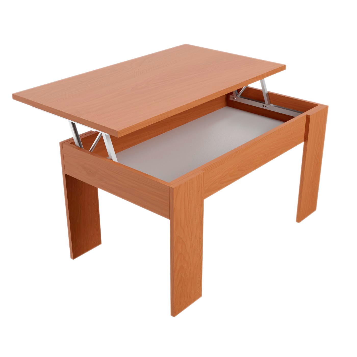 DUÉRMETE ONLINE Dreaming Height Adjustable Coffee Table, Living Room or Dining Room Table, Walnut, 90 x 50 x 46/57 cm, Wood, 90 x 50 x 46/57 cm