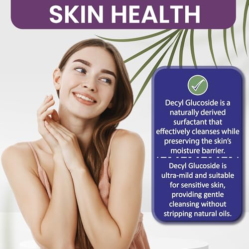 Image of Dr Joe Lab Decyl Glucoside Natural Surfactant - Surfactants for Soap Making, Lauryl Glucoside, DIY Shower Gel, Skin Care, Body and Face Wash, Plant Derived, Natural - 16 Oz