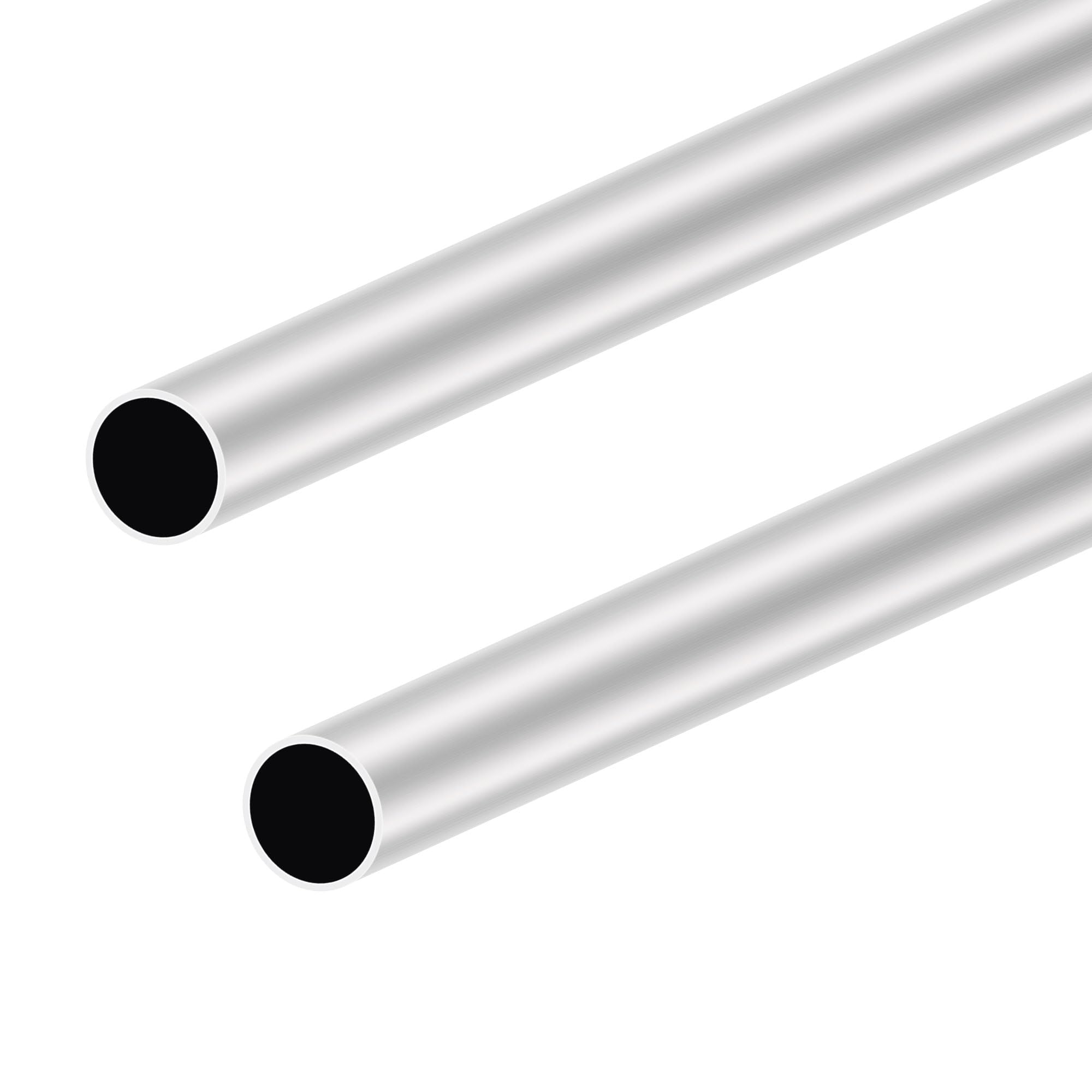 Lavmhab Silver 6063 Aluminum Tube 24Mm Od X 22Mm Id 1.0Mm Wall Thickness 400Mm Length, Aluminum Round Tubing Seamless Straight Pipes (2Pcs)