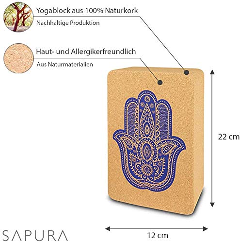 Yogablokken, 2-delige set, kurk, yogablokken, 2 stuks, Hatha yogablokken, stabiliteit door natuurkurk - Image 3