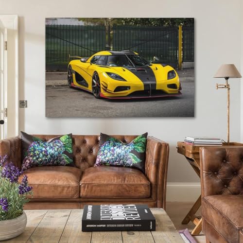 Koenigsegg Agera poster voiture de course grand format déco murale chambre