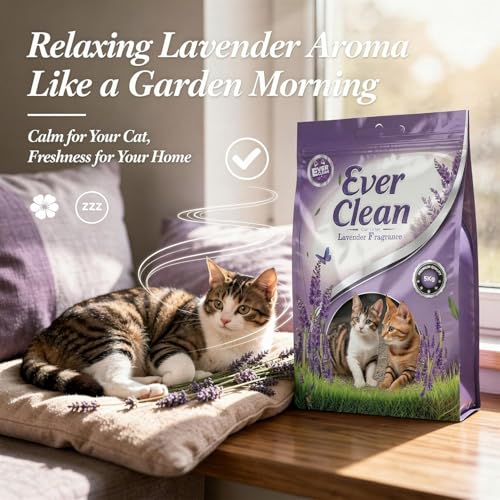 Image of Ever Clean Advanced Clumping Cat Litter Lavender Meadow Fresh Scent 20 KG Pack (Gray, 20KGS)