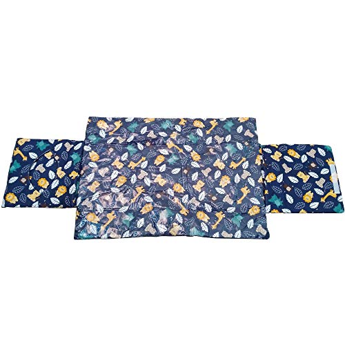 Trocador Portátil Safári Azul Marinho 2 Bolsos