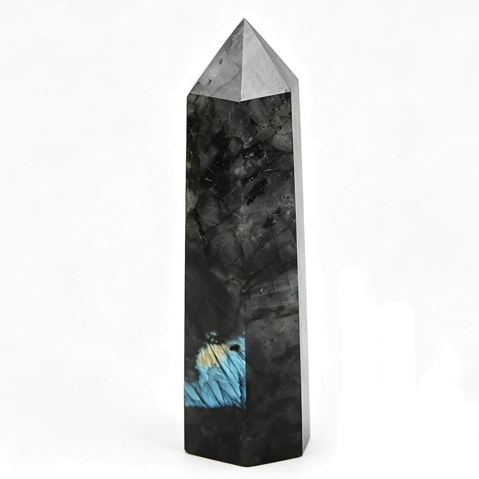 AGSHYWFT Large Labradorite Healing Crystals Wands Point Obelisk 3.9-6.3"
