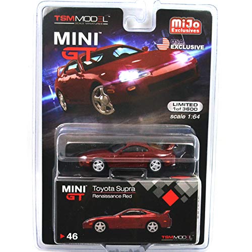 ミニカー MINI GT Toyota Supra Renaissance Red 46 Amazon | MINI GT 1:64 Scale Model - TOYOTA SUPRA (JZA80
