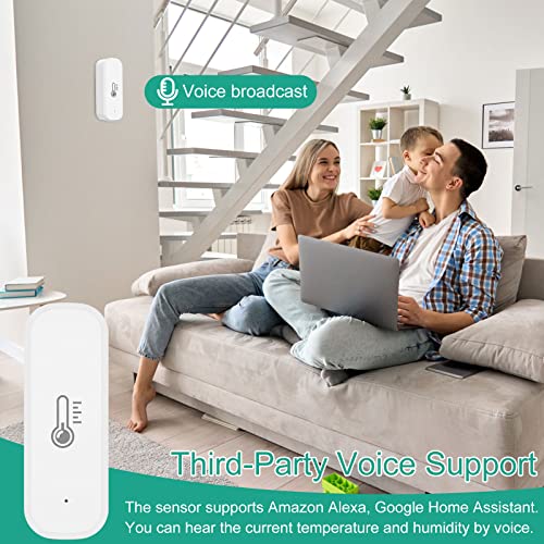 3 Pack Wifi Hygrometer Thermometer, Indoor Bluetooth Temperature And Humidity Sensor, Smart Wireless Temperature Humidity Monitor With App Notification Alert For Home Greenhouse (Supports 2.4G Wifi) #TOP6