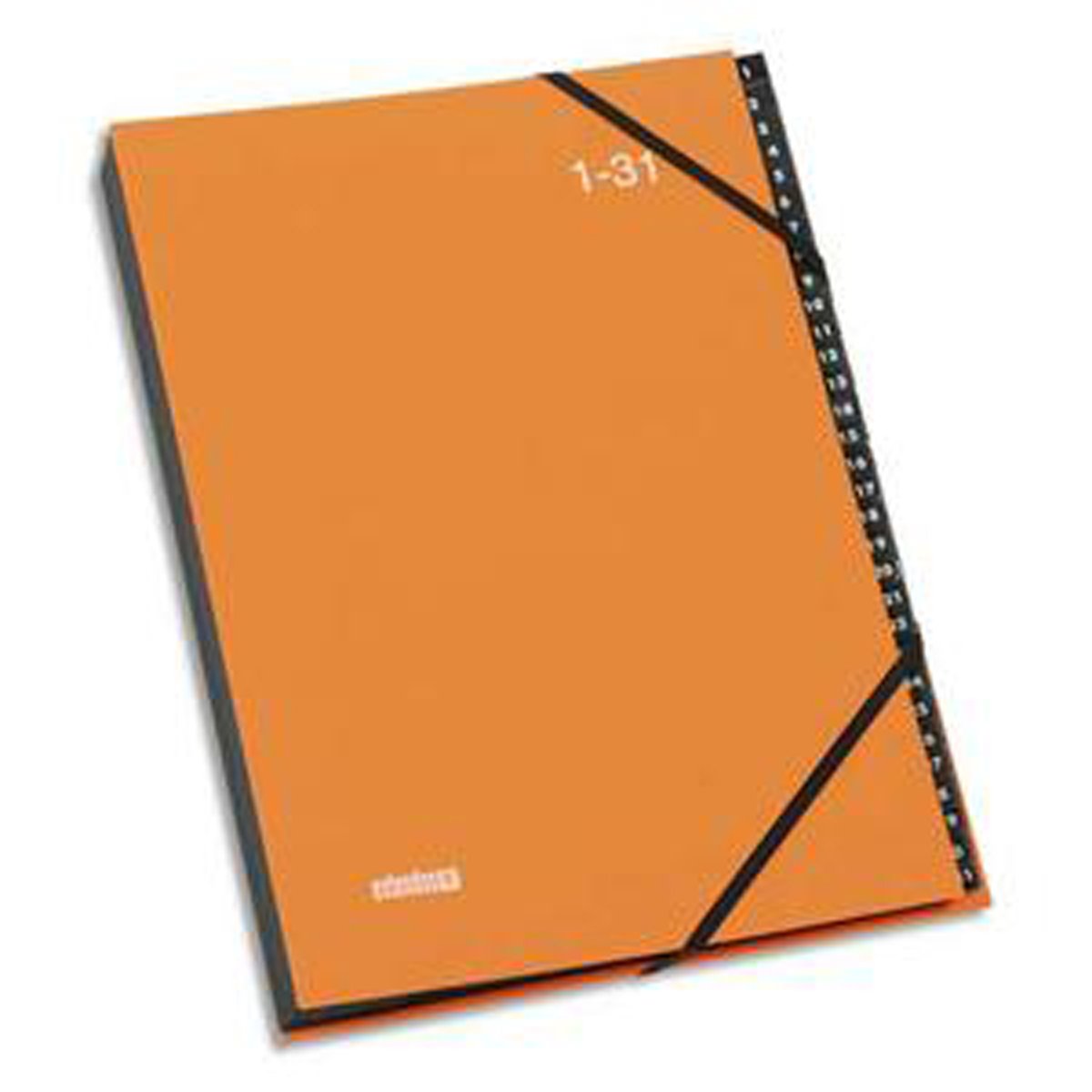 Trieur Numérique à élastique MON DOSSIER en balacron. 32 compartiments. Coloris orange