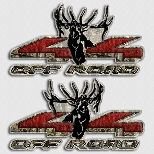Aftershock Decals Elk 4x4 Camouflage Truck Hunting Archery Off Road Decal Set