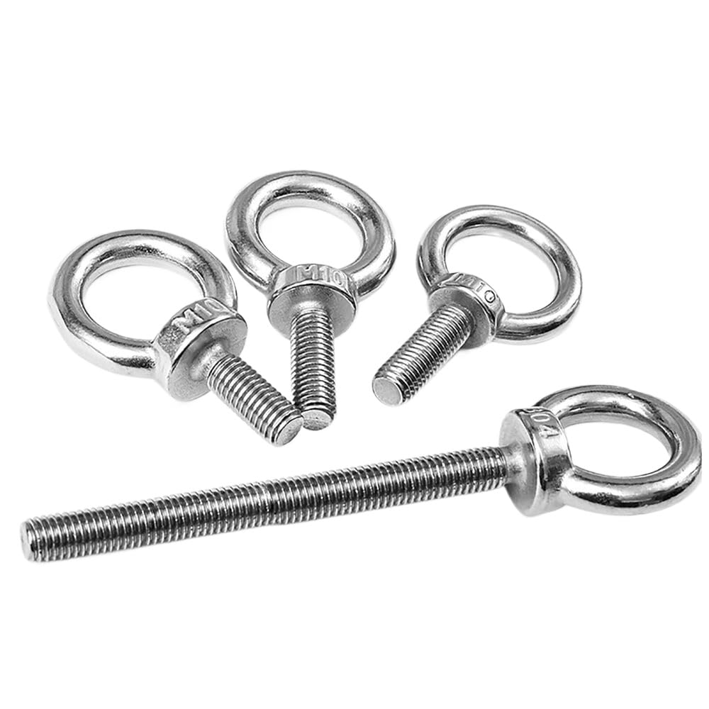 SS304 Stainless Steel Lifting Eye Bolts Shoulder Pattern Machinery Bolt NUT M3 M4 M5 M6 M8 M10 M12 M14 M16 M18 M20 (1,M3 x 15mm)