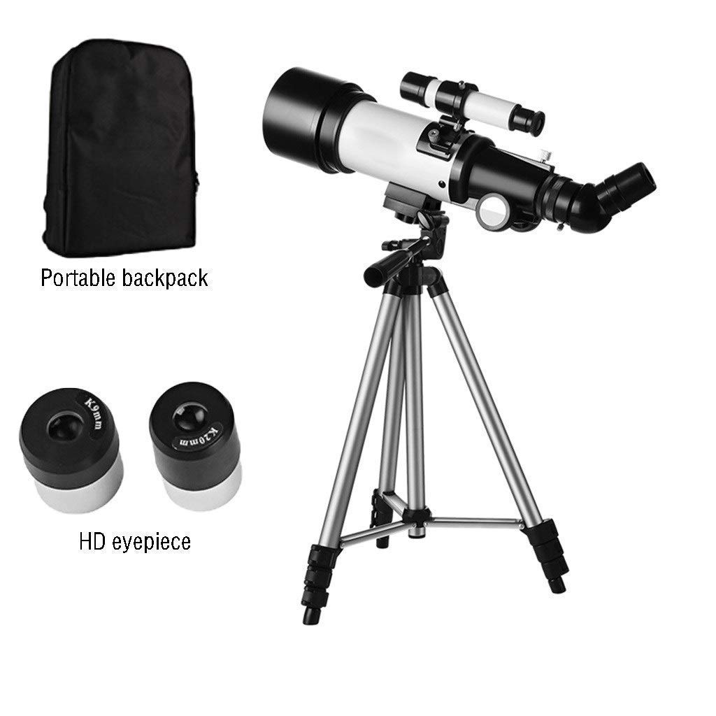 Télescopes Ultra HD pour débutants en Astronomie, télescope astronomique réfracteur à Monture de Calibre 50-100 mm pour, télescope de Voyage avec trépied, Sac de Transport et oculaire HD, doubleme