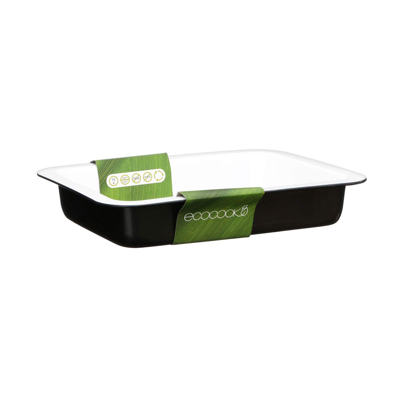Premier Housewares Ecocook Roasting Dish, Black/White, 33 x 26 x 8 cm - Image 3