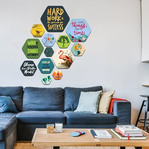 Image of Decor Smart Motivational Wooden Wall Art | Living Room Decoration | Positive Mindset Accent | Home Decor Decorative Artwork | Inspirational Quotes Wall Hanging | Success Growth Sticker Panel (WPS 211)