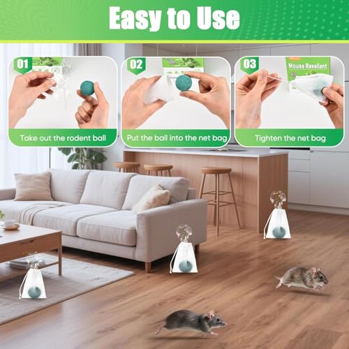 Image of Rat Repellent for Car Home Pack of 10 Tablet Rodent & Mouse Repellent Peppermint Oil to Protect Wires in Car, Bike & Truck Engine No Kill Only Repels Home Indoor-Outdoor Garage Rat Controller Pills to Keep Rodents Out of Car