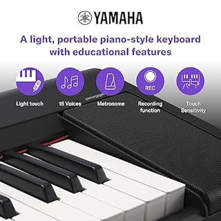 Yamaha Piaggero 76-Key Ultra-Portable Digital Piano, Touch Sensitive Keys, Metronome, Recording Function, White NP35WH