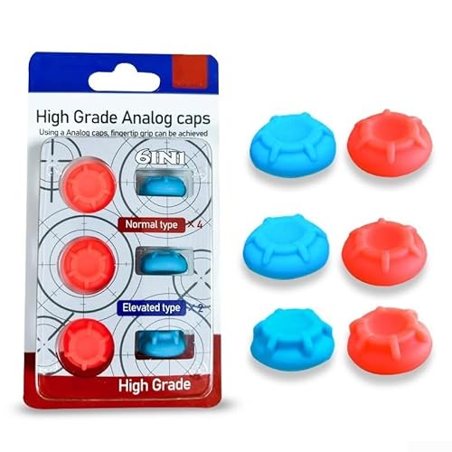 Coperture ergonomiche per levette per Switch 2 design antiscivolo per un migliore controllo del gioco e rosso blu