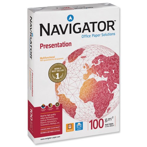 Caja 2500 Folios Navigator Presentation 5x Paquete 500 hojas 100 g/m² A4 Premiun