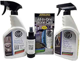 Supreme Surface Daily Stone Cleaner, Granite Quartz Marble Treatment, Scum & Mineral Deposit Remover - With NuVibrants