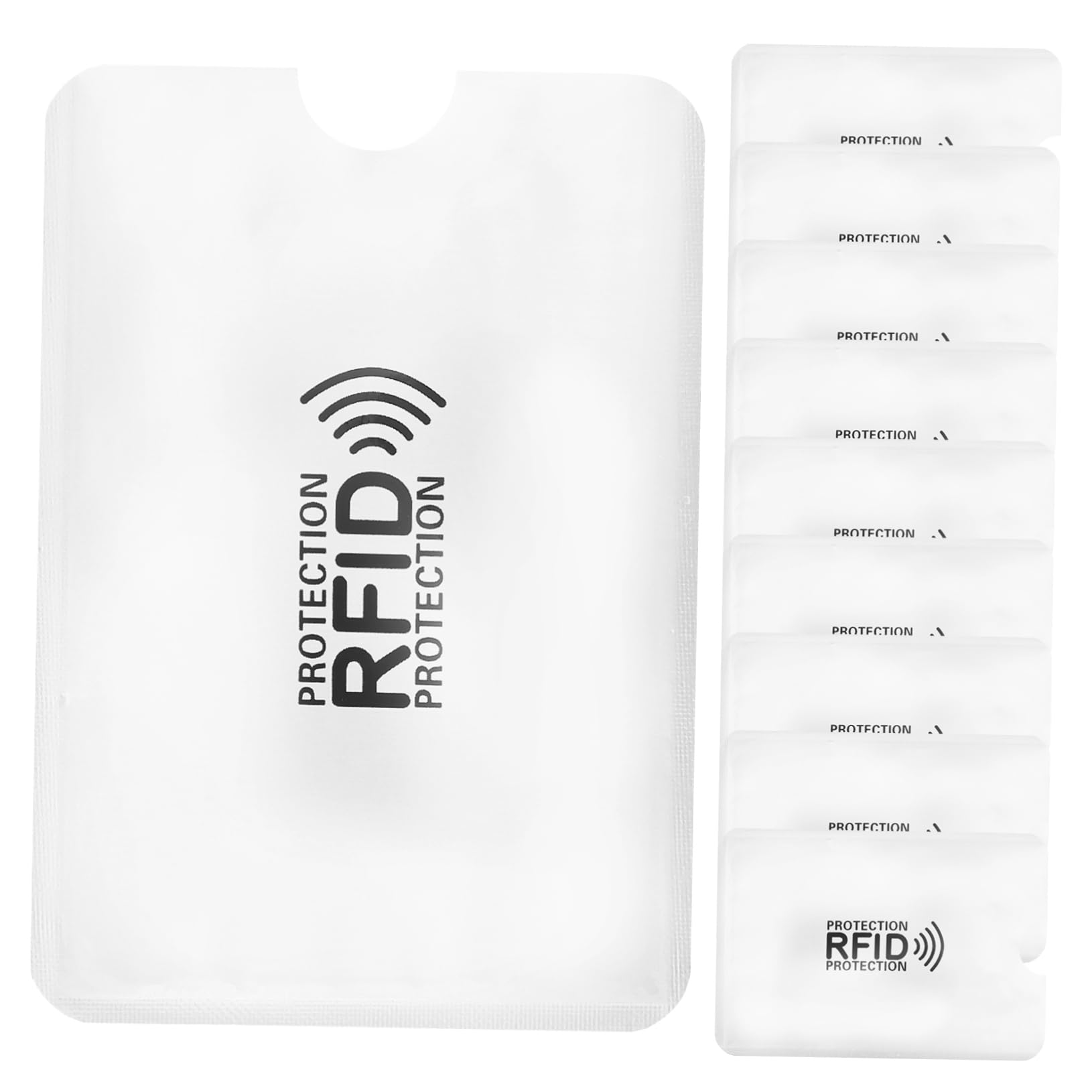 KESYOO 10Pcs Blocking Card Protector Sleeves Theft Id Holder Silver Shield for Credit Debit Cards Secure Case for Protection Against Electronic Theft