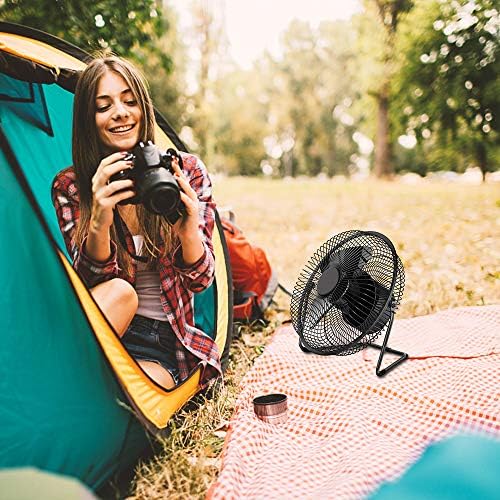 EasyAcc Battery Powered Fan, 9 Inch USB Desk Fan 5200 Capacity & Powerful Airflow Rechargeable Portable Fan Wireless Use16 Hours 4 Speeds Cooling Silent Table Fan for Home Office Outdoor Tent Camping