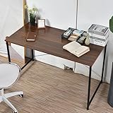 パソコンデスク デスクゲーミングデスク 幅120cm pcデスク desk 学習机 作業机 勉強机 化粧台 書斎机 ゲーミングデスク一人暮らし 在宅勤務 パソコン作業用 組立簡単-ダークブラウン