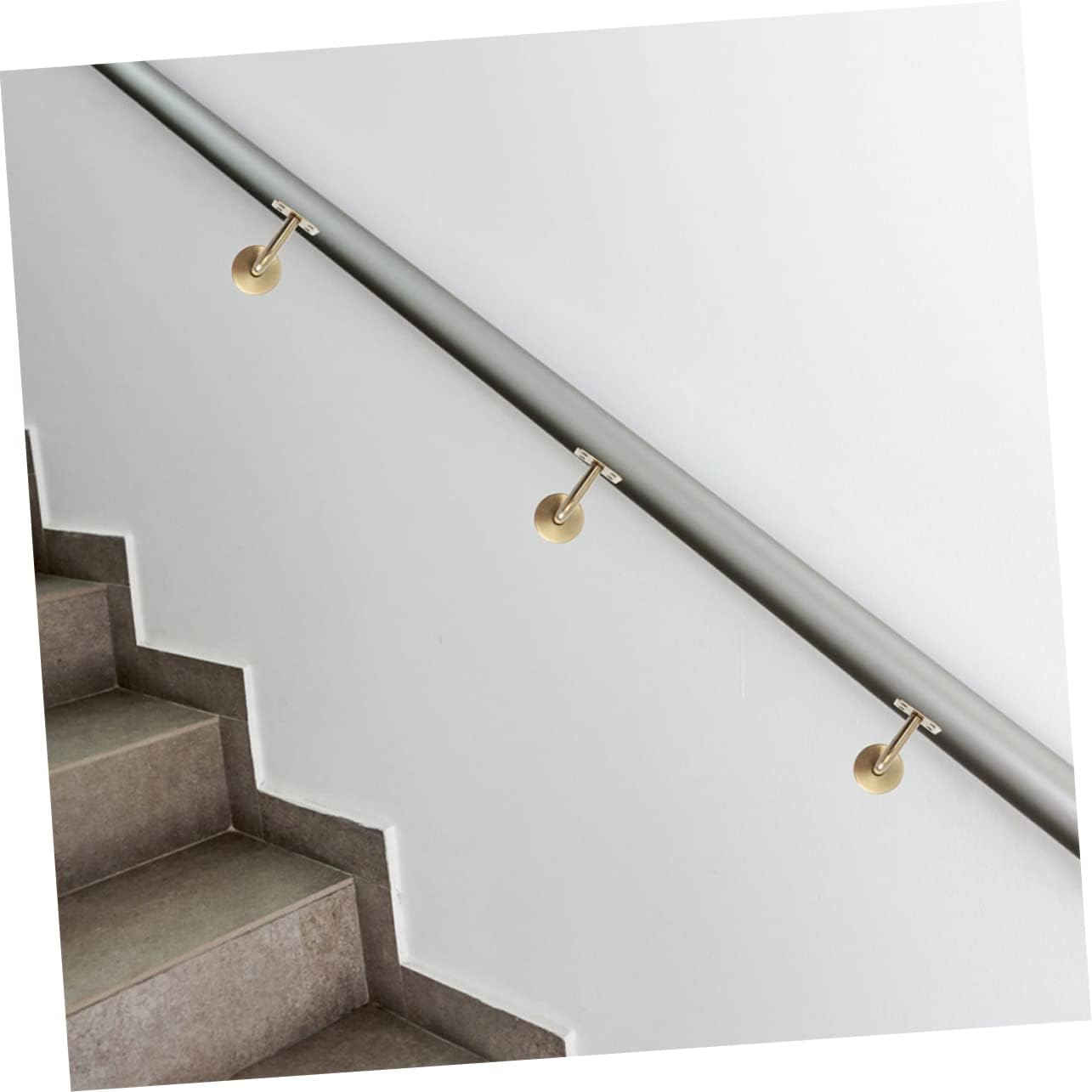 6pcs Stair Handrail Brackets for Steps Heavy Duty Stainless Steel Handrail Support DIY Project Friendly