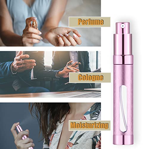 Atomiseur de parfum de voyage en aluminium robuste flacon rechargeable multicolore - 4