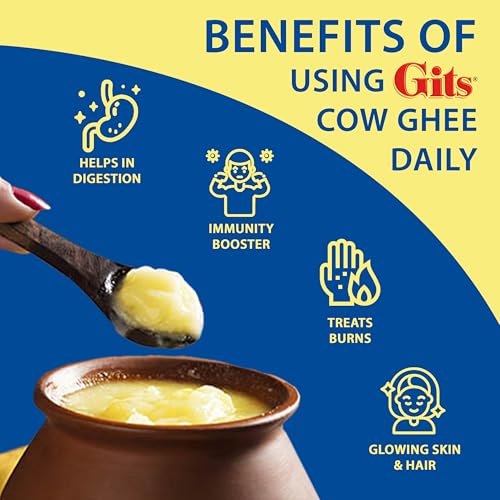 Image of Gits Cow Ghee, Desi Ghee, 1L (Pack of 2)