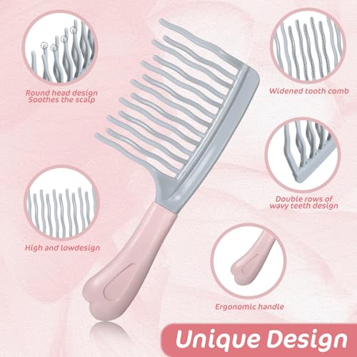 Pack 2 Peines de Dientes Anchos para Rizos y Desenredar miniatura 3