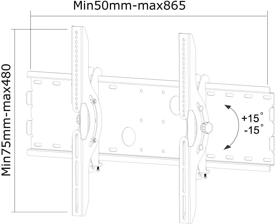 Neomounts Newstar PLASMA-W200 TV/Monitor Wall Mount (tiltable) for 37"-85" Screen - Silver