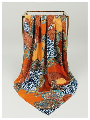 SHENHE Women's Satin Hair Scarf Bandana Square Head Wraps Silky Headband Hair Accessory3