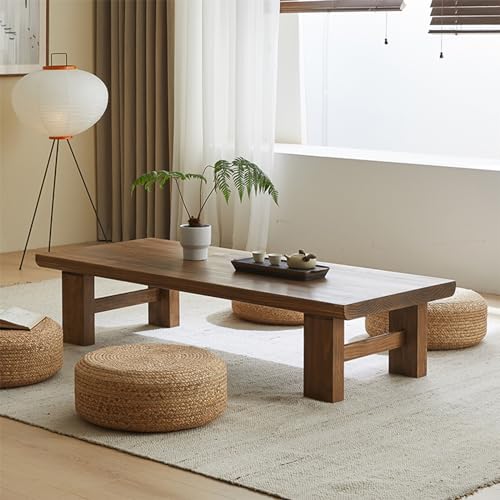 Table basse moderne style japonais compacte en bois véritable pour théière - 7