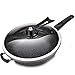 Fry Wok Flat Pans Non-Stick Pan Mniej oleju, patelnia do smażenia na kuchenkach indukcyjnych, kuchenkach gazowych, 32 cm, żeliwo Fry Wok