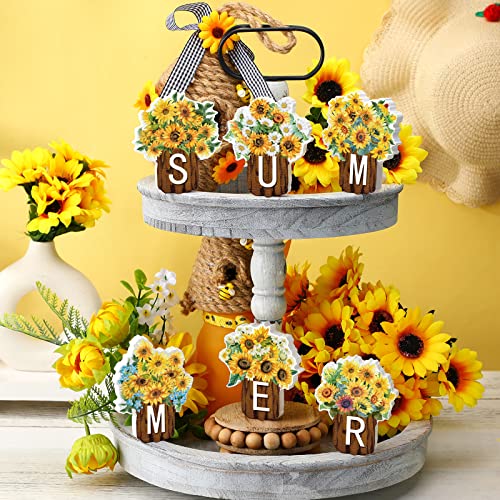 Maitys-6-Pcs-Sunflower-Summer-Table-Decor-Wood-Block-Signs-Farmhouse-Tiered-Tray-Decor-Flowers-Tabletop-Signs-Decorations-Wooden-Centerpieces-for-Kitchen-Home-DecorSunflower Maitys 6 Pcs Sunflower Summer Table Decor Wood Block Signs Farmhouse Tiered Tray Decor Flowers Tabletop Signs Decorations Wooden Centerpieces for Kitchen Home DecorSunflower