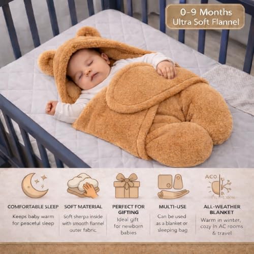 Image of BRANDONN Baby Blanket Newborn Carry Nest | Soft & Breathable Lounger for Newborn | Portable Bedding for Supervised Rest & Travel | Lightweight Infant (0-9 Months)