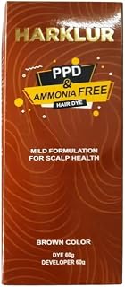 Harklur PPD & Ammonia Free Hair Dye, Brown, 60g, Mild Formulation for Scalp Health Price In India
