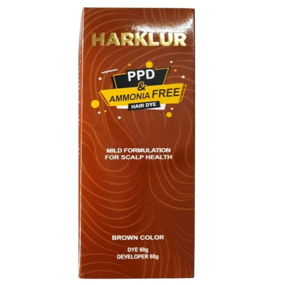 Harklur PPD & Ammonia Free Hair Dye, Brown, 60g, Mild Formulation for Scalp Health-image-4