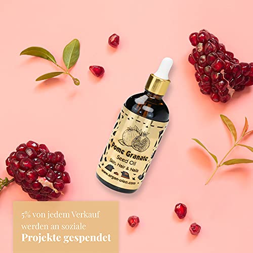 Foto von R&M Beauty-Oleo Granatapfelkern-Öl - Bio Granatapfel-Öl für Gesicht & verbessertes Haut-Bild - bekämpft Akne & Haarausfall - Natur-Kosmetik - 100ml