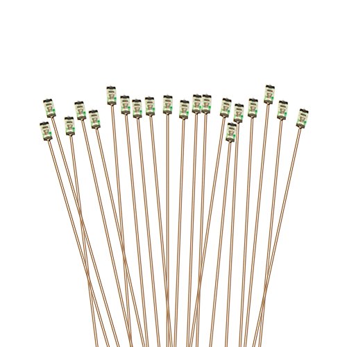 ミニチュア 0.1mm銅線 配線付き SMD 0603 チップLED 青色 20本入り 電車模型 鉄道模型 建物模型 模型電飾 ジオラマ