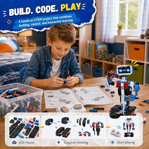 okk Robot Building Kit for Kids Ages 6-12, Remote Control STEM Coding Toy - Image 5